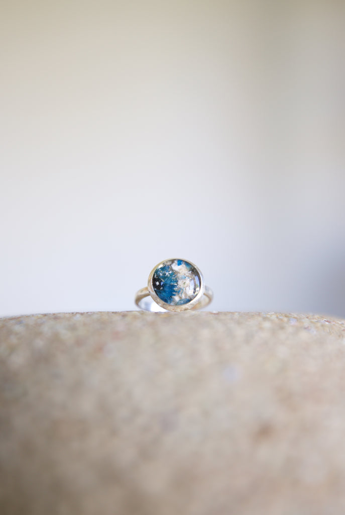 Bereavement Floral Ring | Memorial Flower Keepsake Jewelry | Krystal ...