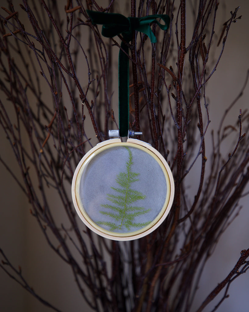 “The Fern" Keepsake Ornament- Hoop