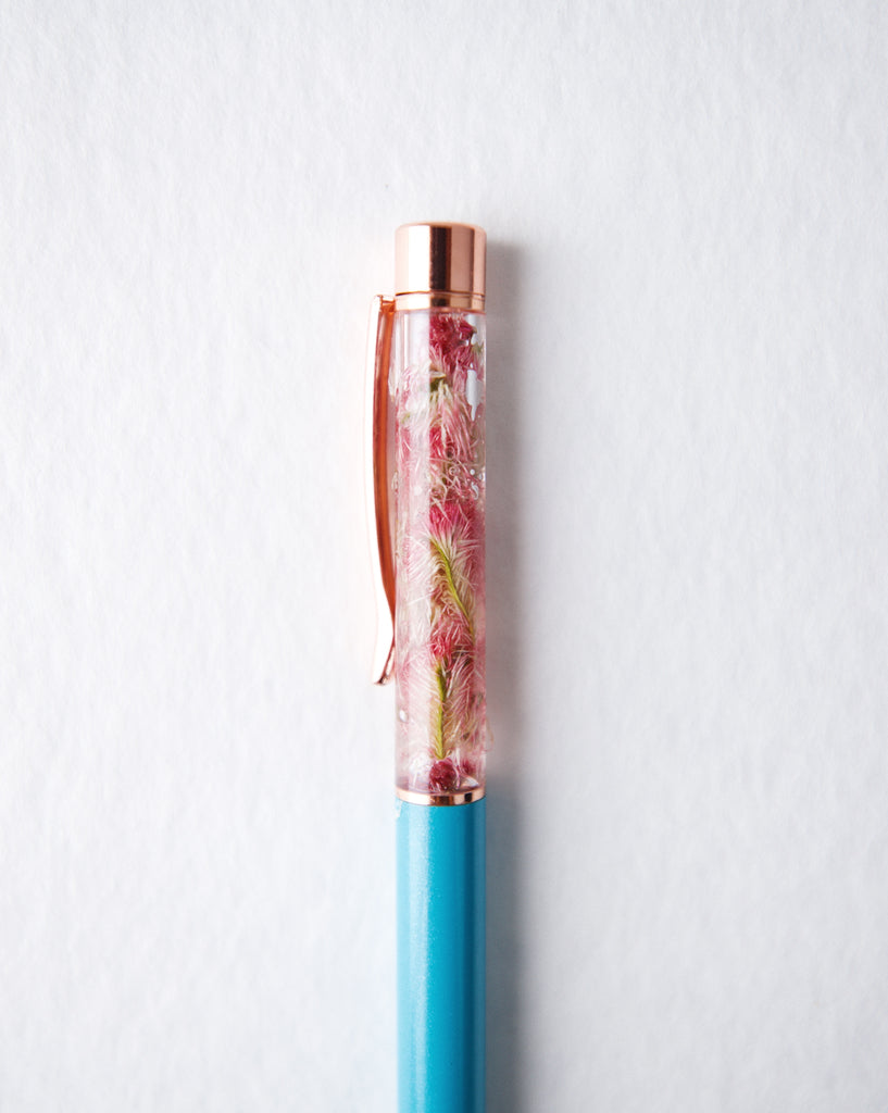 Blue Floral Pen