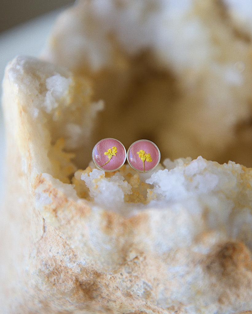 Pink Sunrise Stud Earrings