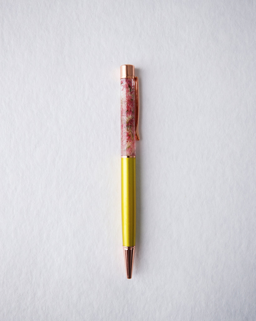 Yellow Gold Floral Pen