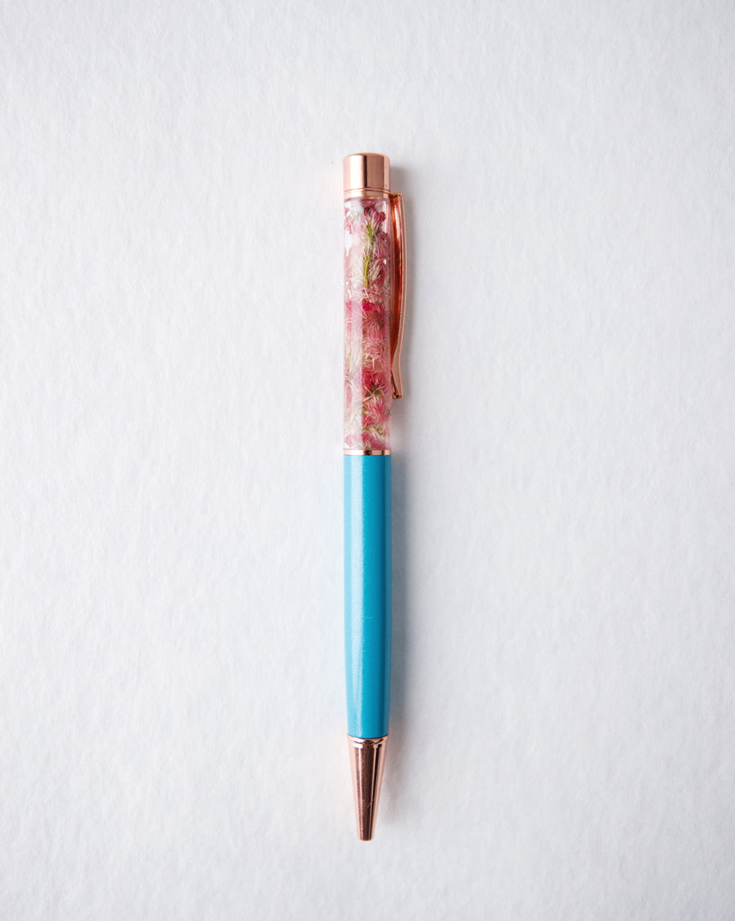 Blue Floral Pen