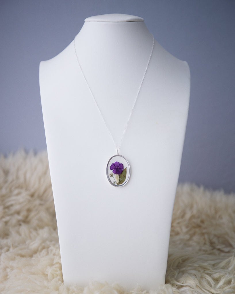 Purple Bouquet Necklace